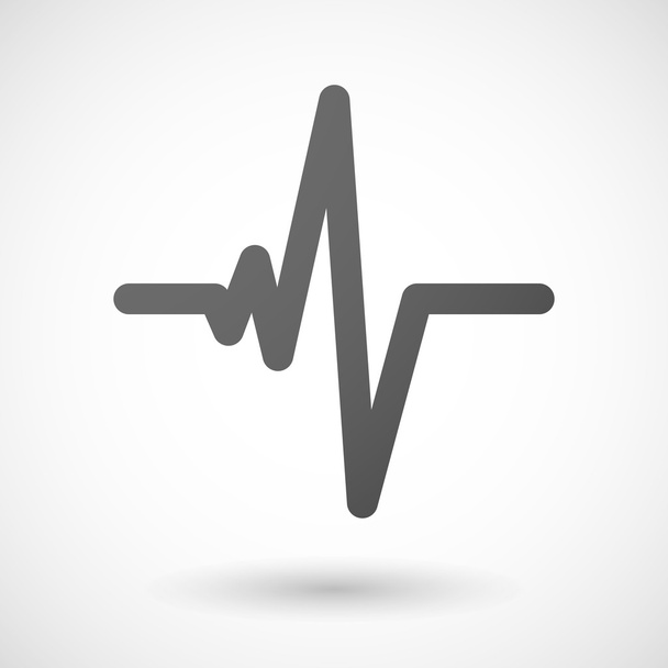 Herzschlag-Symbol auf weißem Hintergrund - Vektor, Bild