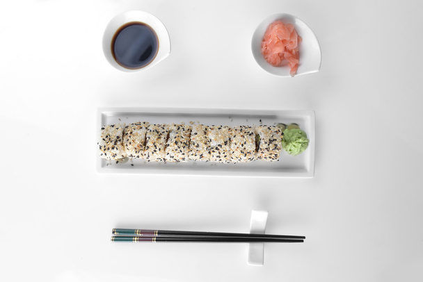 Japanese sushi rolls - Фото, изображение