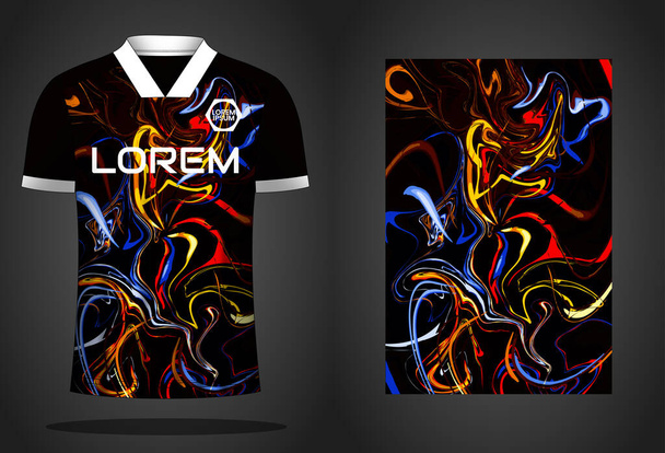 Soccer sport shirt jersey design template - Vector, Image