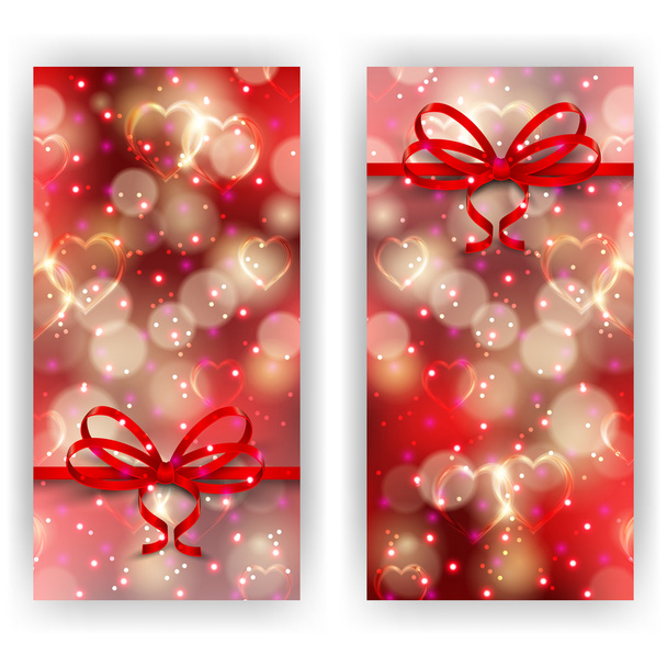 Festive background with hearts - Διάνυσμα, εικόνα