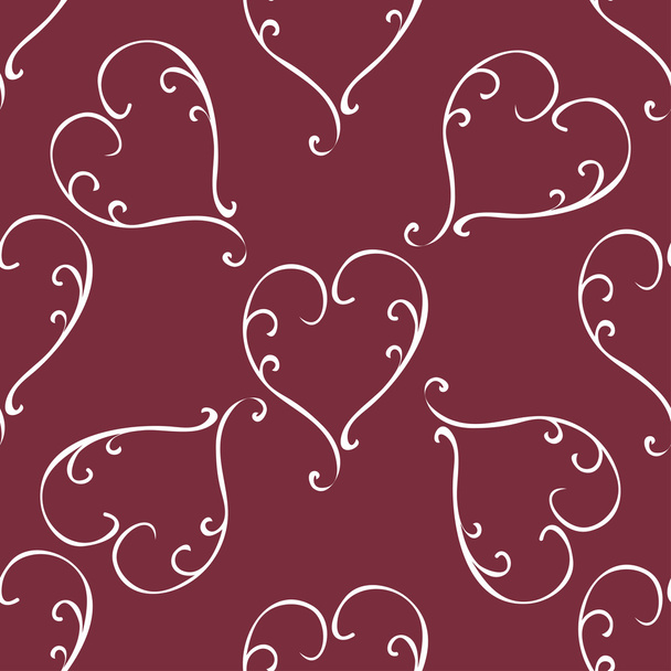 Vintage Valentines Day pattern - Vector, Imagen