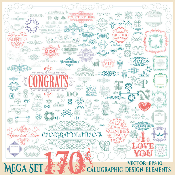 Mega set of 170 elements - Вектор, зображення