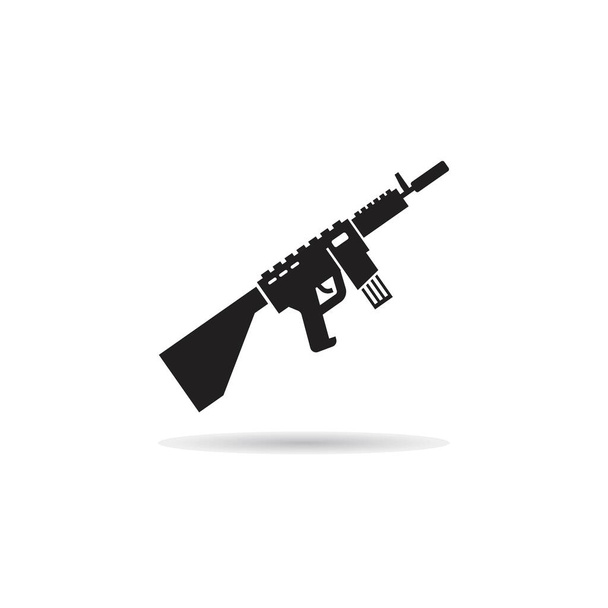 rifle gun icon on white background - Vettoriali, immagini
