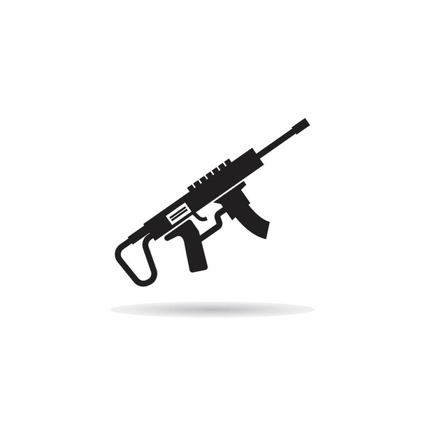 rifle gun icon on white background - Vettoriali, immagini