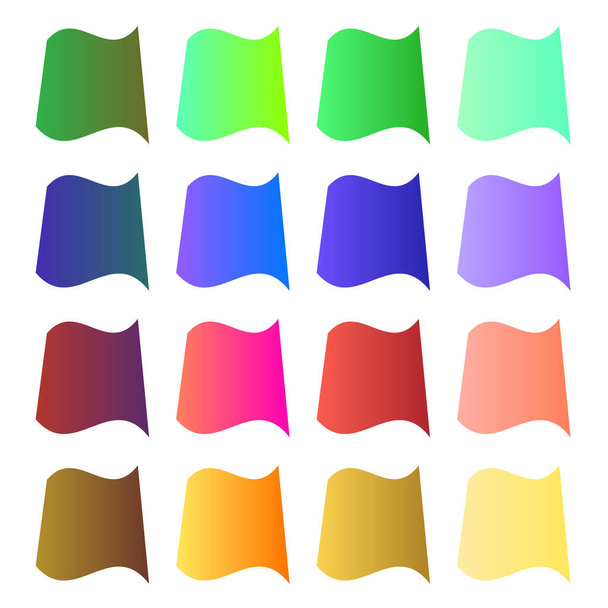  Σύνολο χρωματικής γραμμικής διαβάθμισης παλέτας δείγματα Webkit διάνυσμα - Διάνυσμα, εικόνα