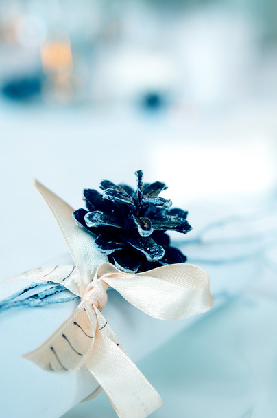 Place setting decorated with pine cone - Photo, Image