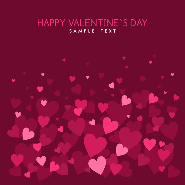Valentine's Day abstract vector background with hearts - Vector, Image