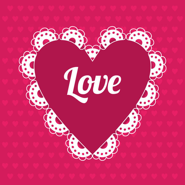 Valentine's day typography badge, stamp and design elements - Vector, Image