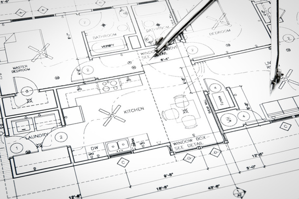 Construction planning drawings - Photo, Image