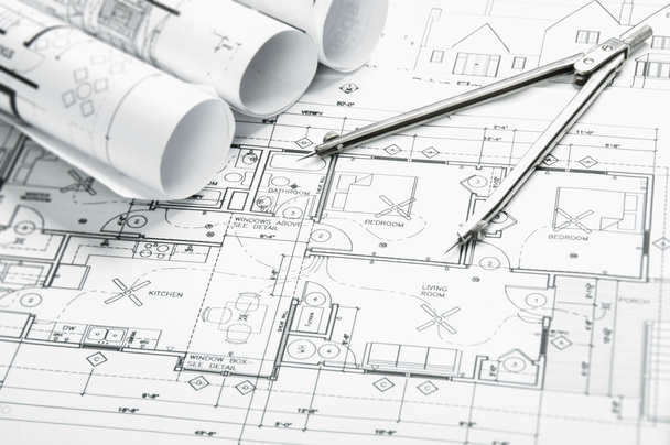Construction planning drawings - Photo, Image