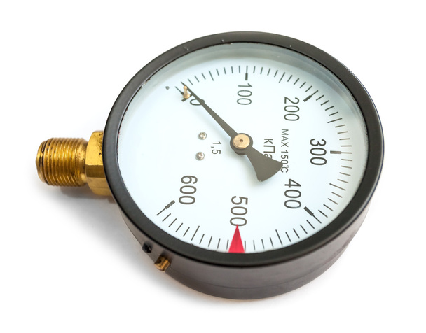 Old circular industrial pressure gauges - Fotoğraf, Görsel
