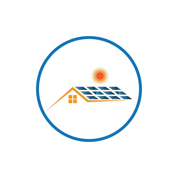 Σχεδιασμός διανύσματος εικονιδίου ενέργειας ηλιακού λογότυπου - Διάνυσμα, εικόνα