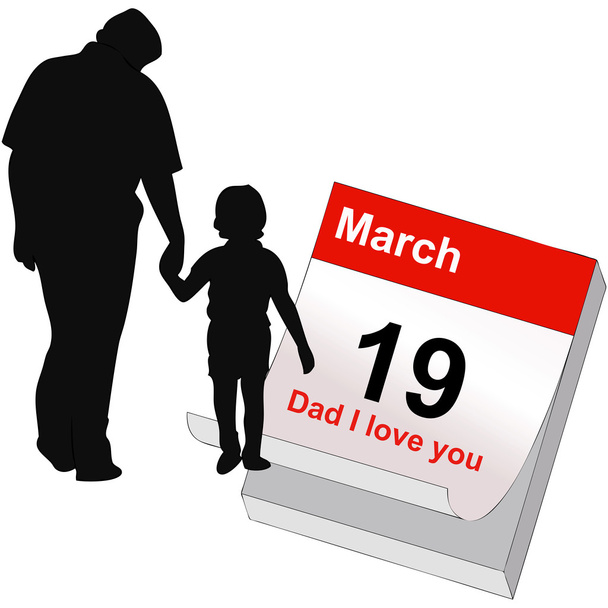 19 Mart, tüm baba bayram - Vektör, Görsel