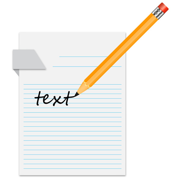 A piece of paper for notes - Vector, Image