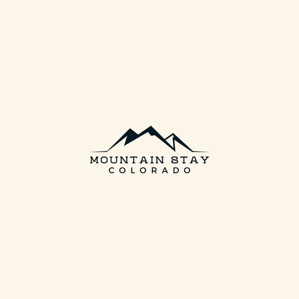 Simple Mountain Rock Colorado Adventure Logo design vector Inspiration - Vector, Image