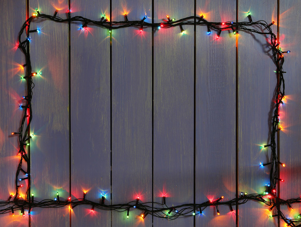 színes karácsonyi fények háttér - Fotó, kép