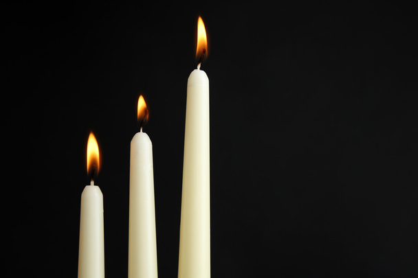 Three burning candles - Foto, immagini