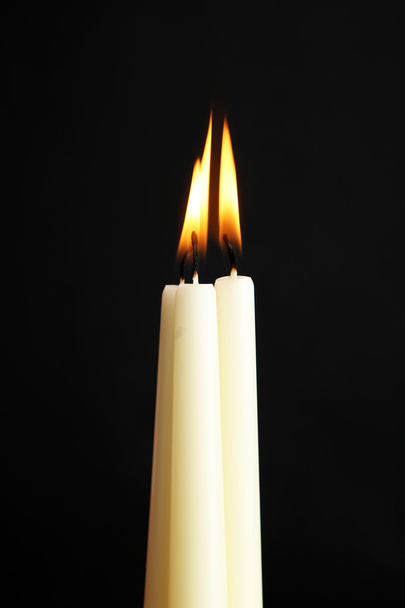 Three burning candles - Foto, Imagem