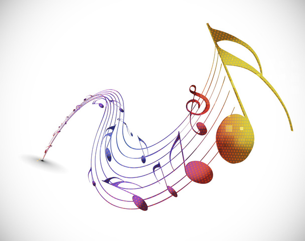 Музыкальные ноты для дизайна
 - Вектор,изображение