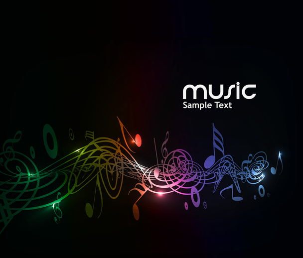 Music note background - Vector, afbeelding