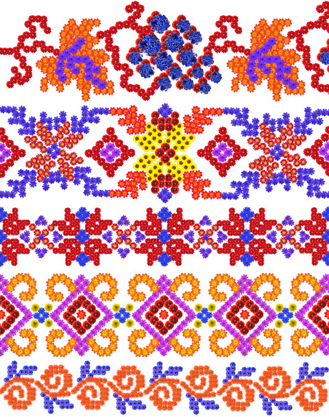 Camisas nacionais russo mosaico
 - Foto, Imagem