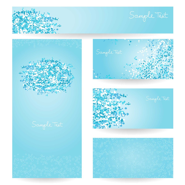 Set of abstract creative business cards design. - Vector, Image