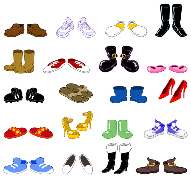 Ensemble de chaussures de dessin animé
 - Vecteur, image
