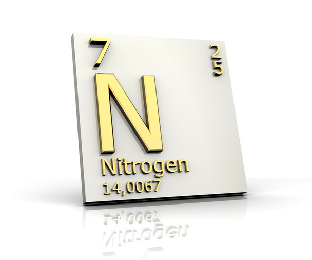 Nitrogen form Periodic Table of Elements - Photo, Image