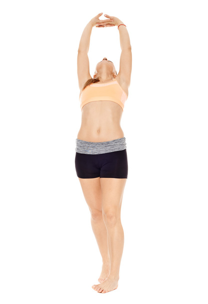 Fitness lady stretching - 写真・画像
