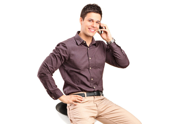 Man talking on a cell phone - Photo, Image
