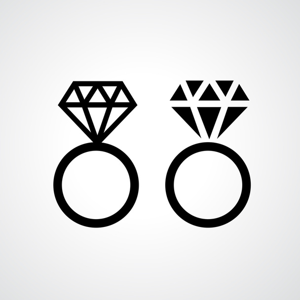 Diamond ring pictogram vector - Vector, afbeelding