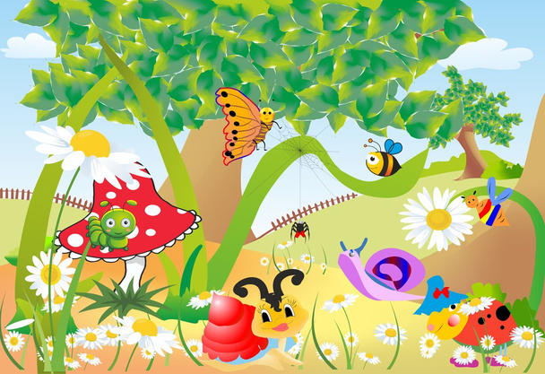 Fun in the forest, - Vector, Image