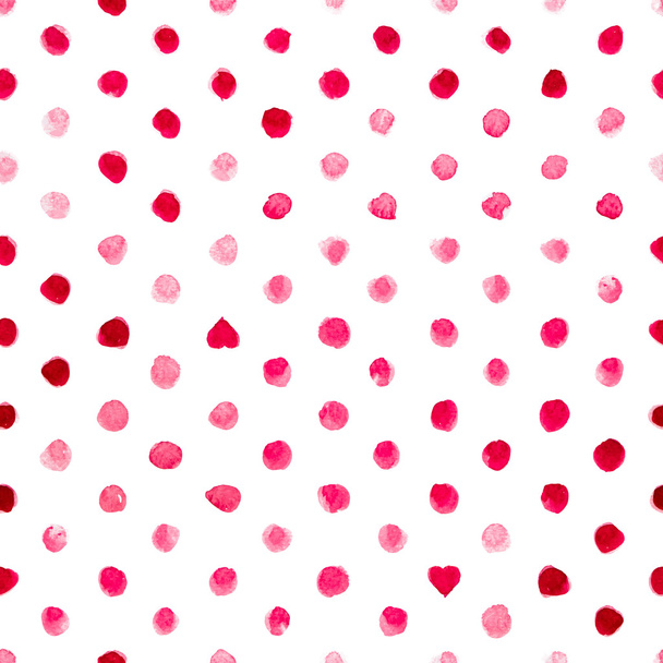 Red watercolor circles - Wektor, obraz