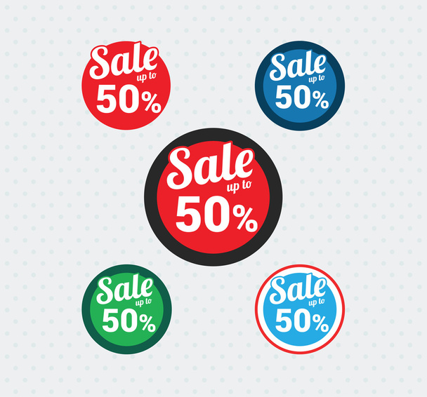 Sale 50 Off Badges - Vector, imagen