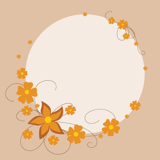 Beautiful floral frame - Vector, Image