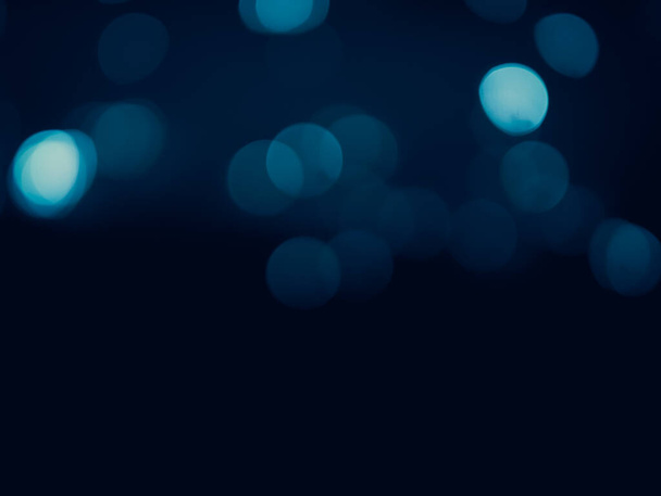 Espacio de copia de fondo bokeh redondo azul oscuro. Foto de alta calidad - Foto, Imagen
