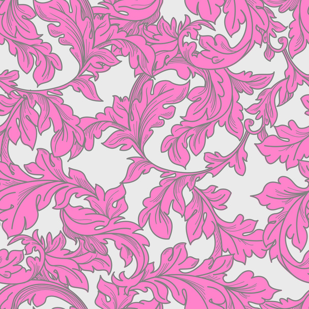 Baroque floral  pattern. - Вектор,изображение
