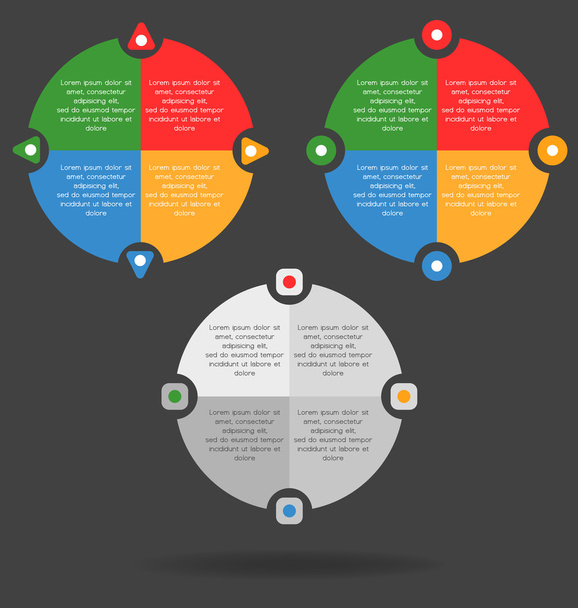 Modern, clear template cirlce shape. Can be used for infographic - Wektor, obraz