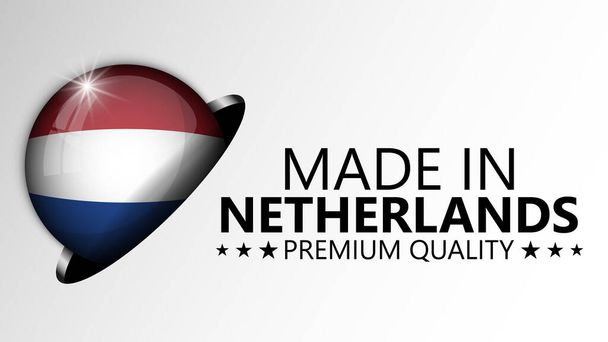 Made in Netherlands graphic and label. Element of impact for the use you want to make of it. - Vektor, Bild