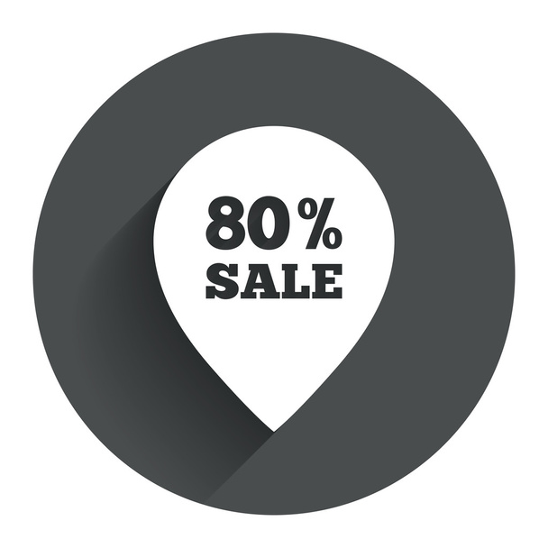 80 percent sale pointer - Vektor, obrázek