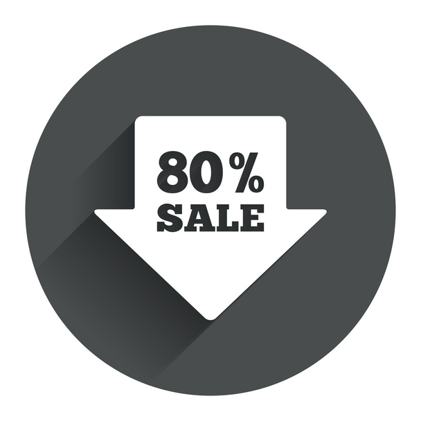 80 percent sale arrow - Vektor, obrázek