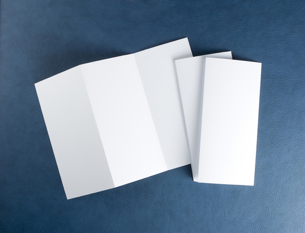 blank white folding paper flyer - Foto, immagini