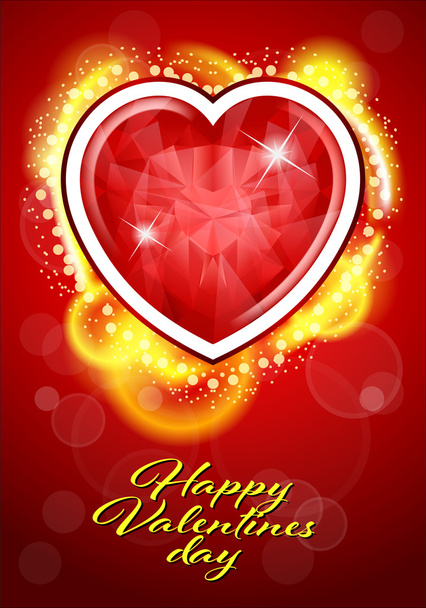 Valentines Day background with heart - Vector, Image