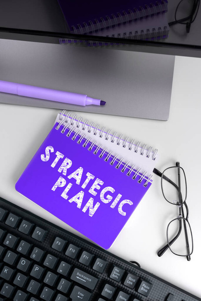 Inspirace ukazující znamení Strategický plán, Přehled podnikání Proces definování strategie a rozhodování - Fotografie, Obrázek