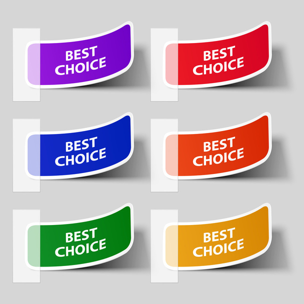 Set of stickers - Vettoriali, immagini