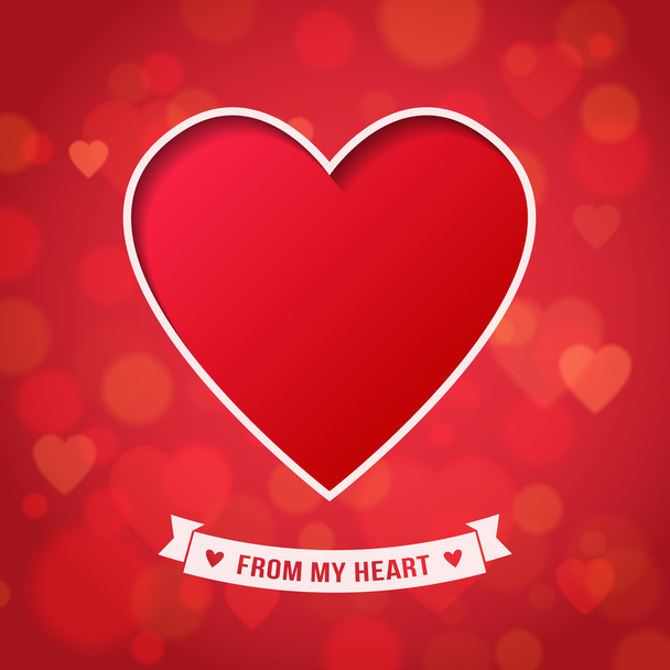 Valentine's Day and wedding romantic heart background - Wektor, obraz