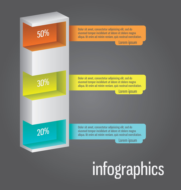 Column like diagram, can be used for infographics, websites elem - Vector, Image