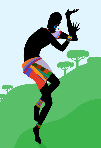 Danza étnica africana
 - Vector, Imagen