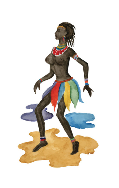 Danza étnica africana
 - Vector, Imagen