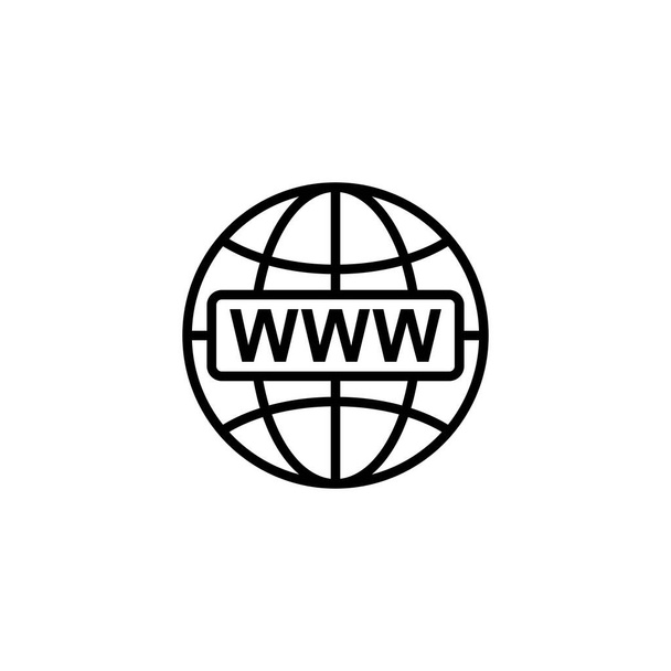 Icono web. ir a signo web y símbolo. icono de clic web. Icono de búsqueda global - Vector, imagen